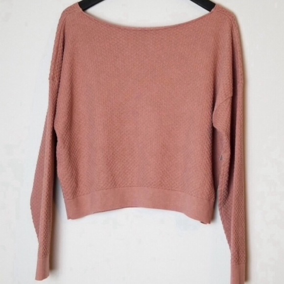 Aritzia Babaton Lita Long Sleeve Sweater Top Mauve - Picture 5 of 8
